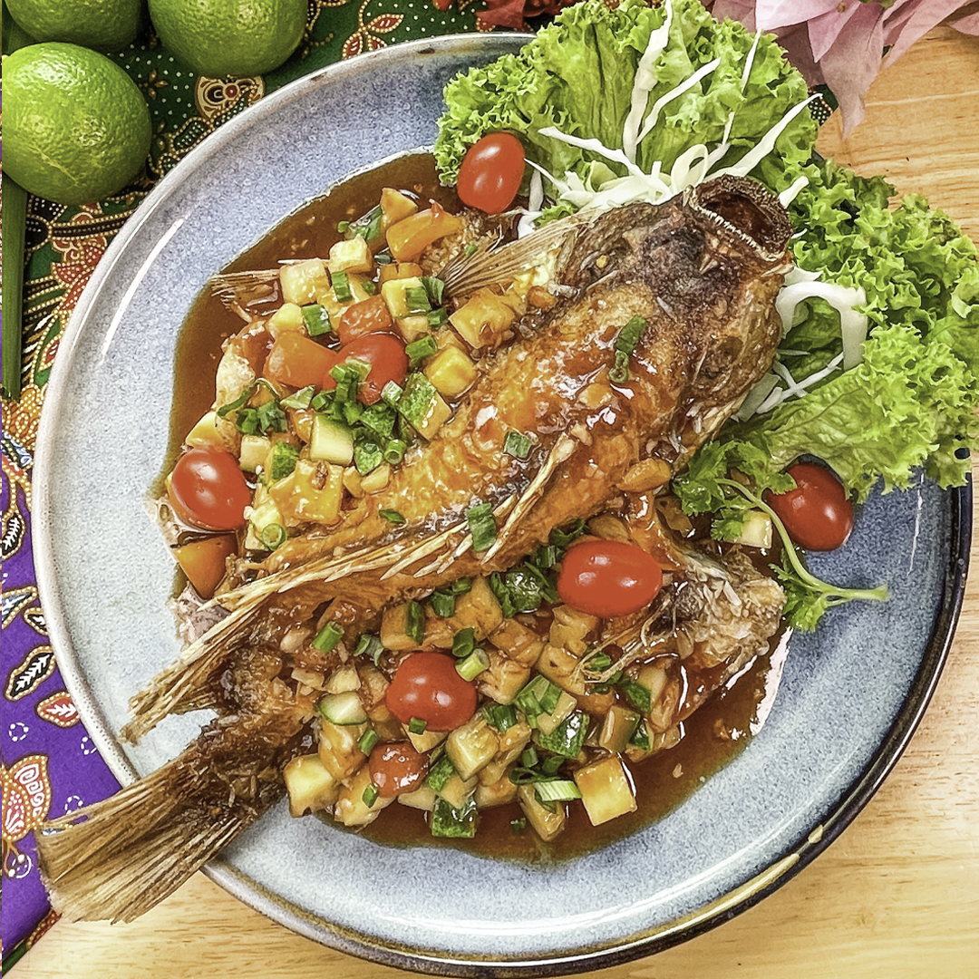 Thai Style Deep Fried Fish with Sweet & Sour Sauce (Red Tilapia) image