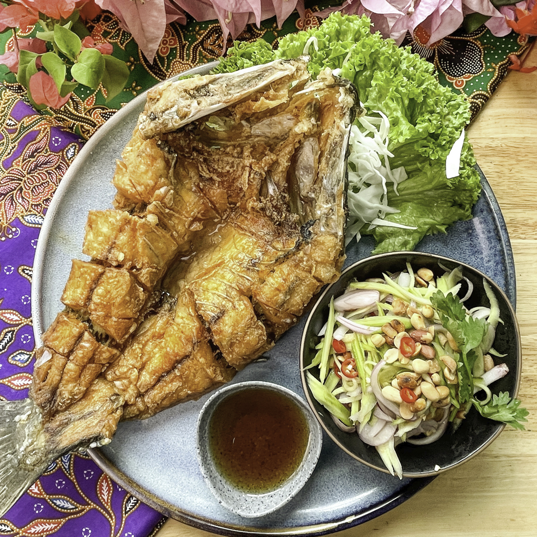 Deep Fried Fish With Fish Sauce (Sea Bass) image