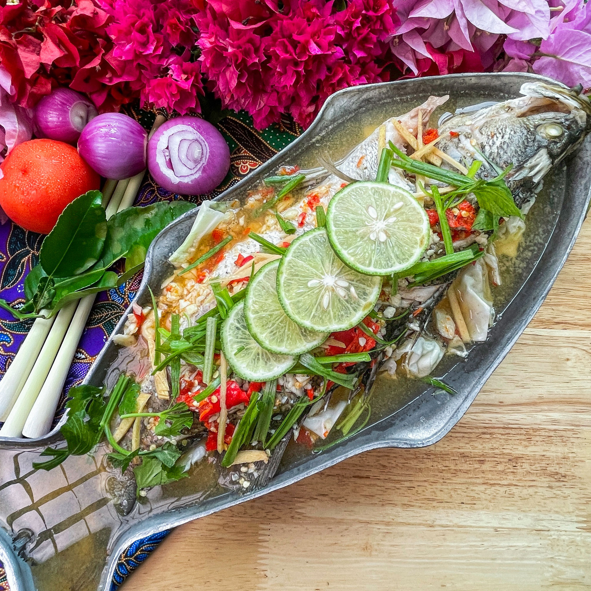 Steamed Fish With Lime Sauce (Sea bass) image